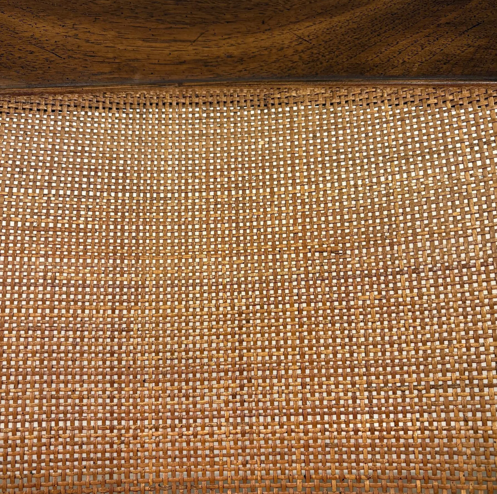 Pair of Mid-Century Caned Back Barrel Club Chairs Attributed to Directional Zebra
