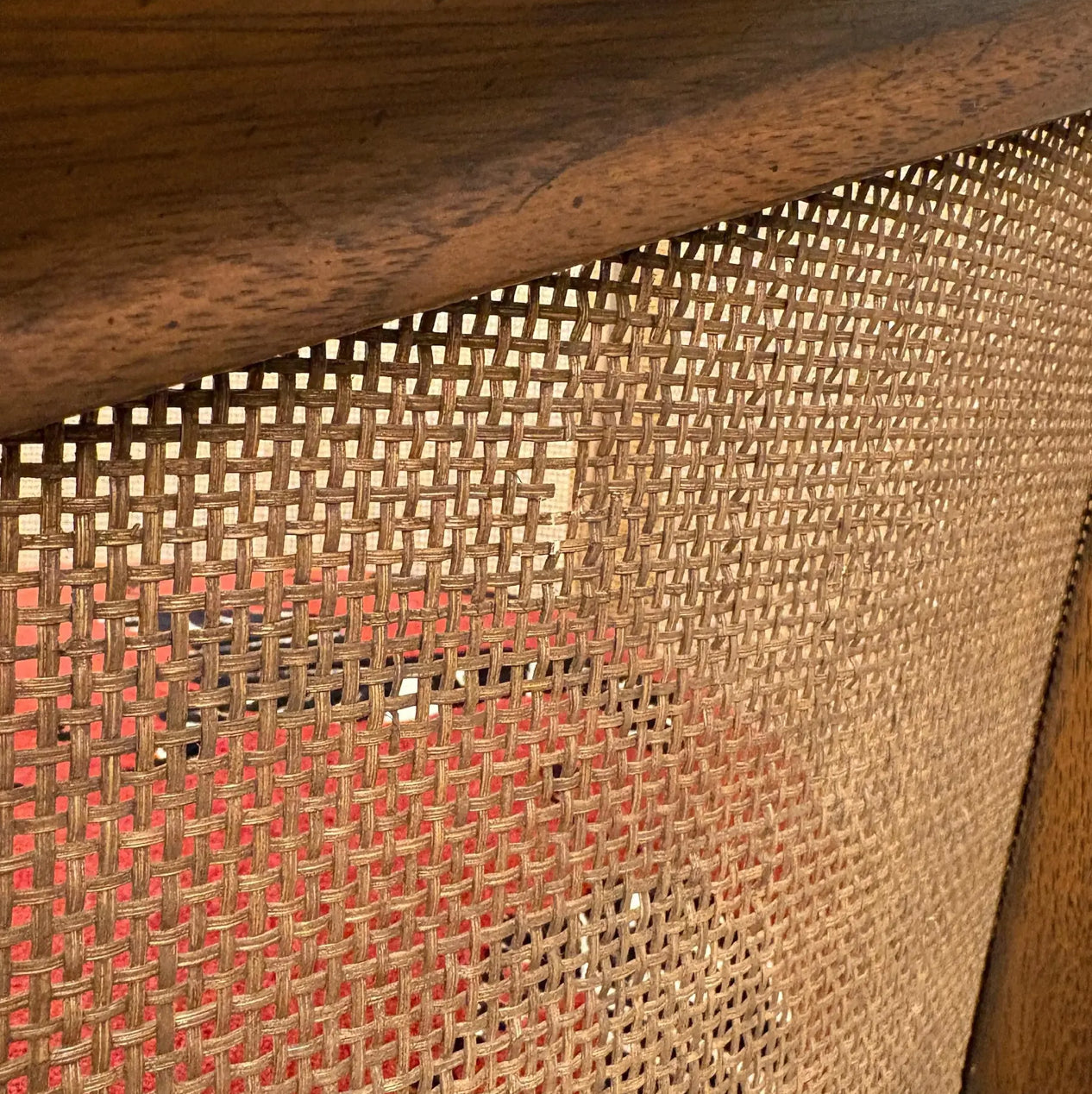 Pair of Mid-Century Caned Back Barrel Club Chairs Attributed to Directional Zebra