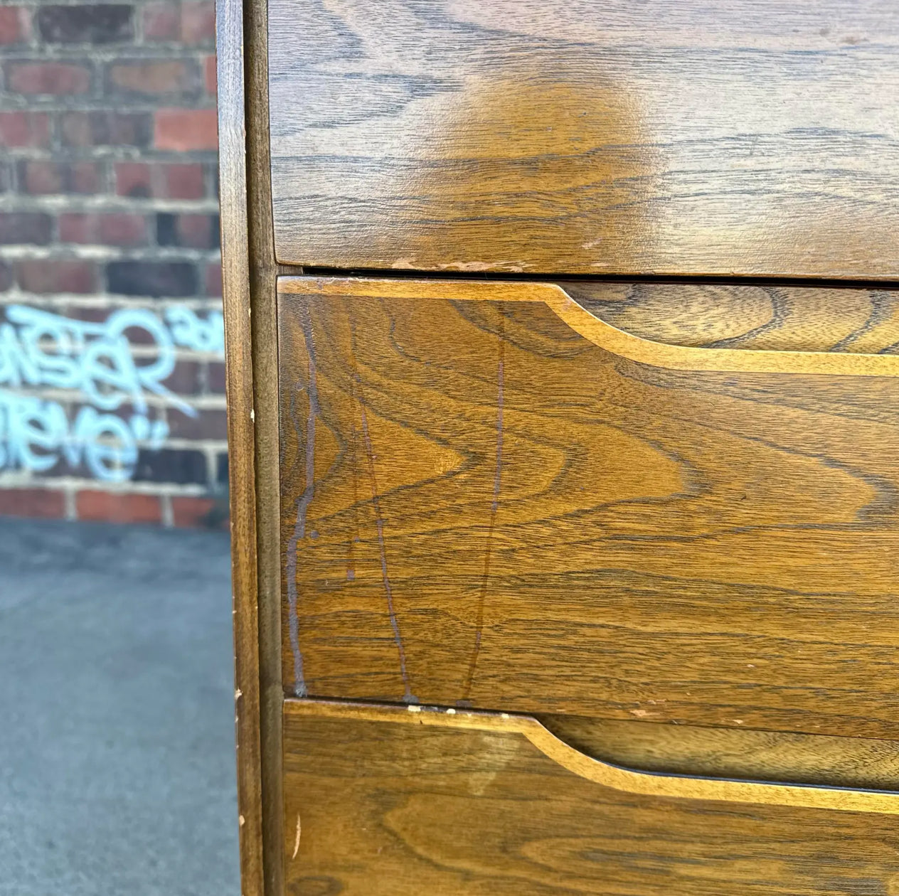 Unique Mid Century Modern Wood Dresser
