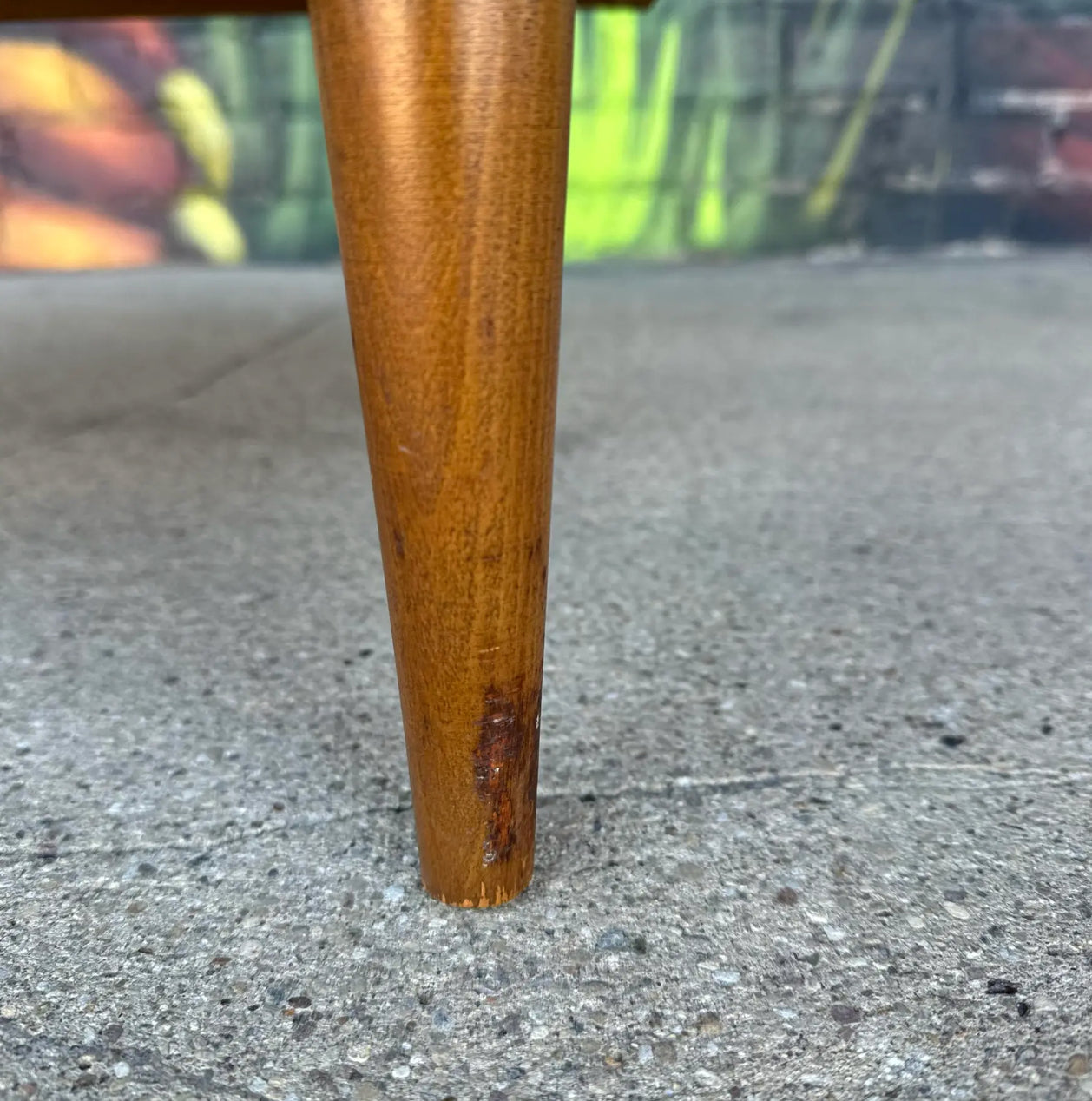 Mid Century Modern Wood Three-Drawer Nightstand