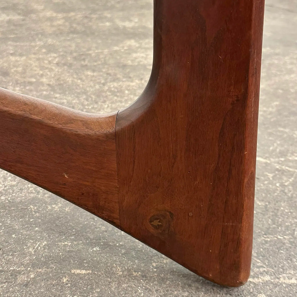 Adrian Pearsall Walnut and Glass “Compass” Dining Table