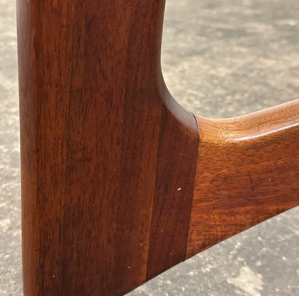 Adrian Pearsall Walnut and Glass “Compass” Dining Table