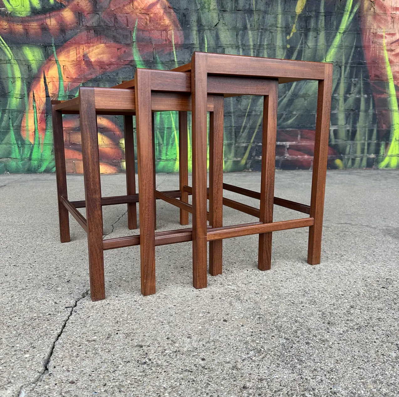 Mid 20th Century Danish Teak Nesting Side Tables