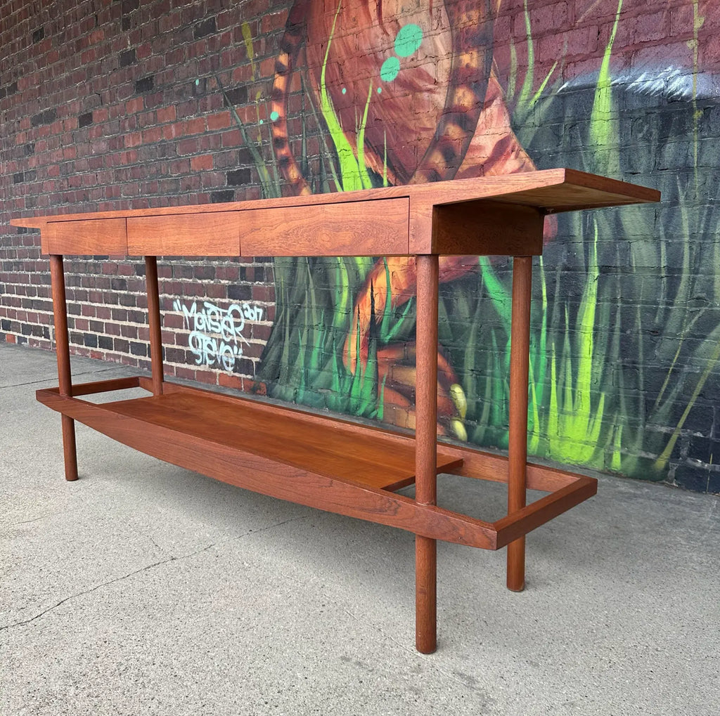 William Pahlmann Walnut Studio Console Table