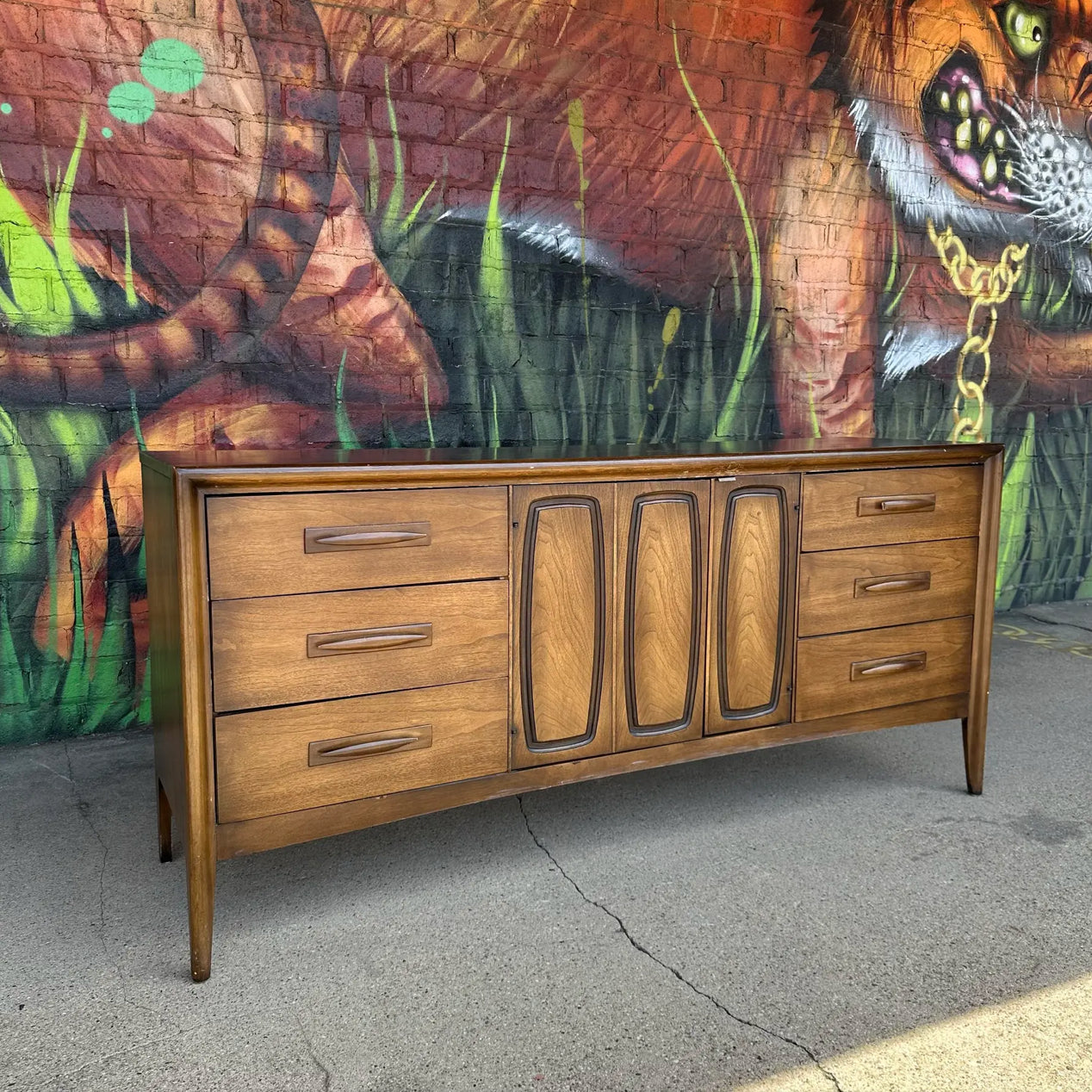 Mid-Century Modern Broyhill Emphasis Low Dresser
