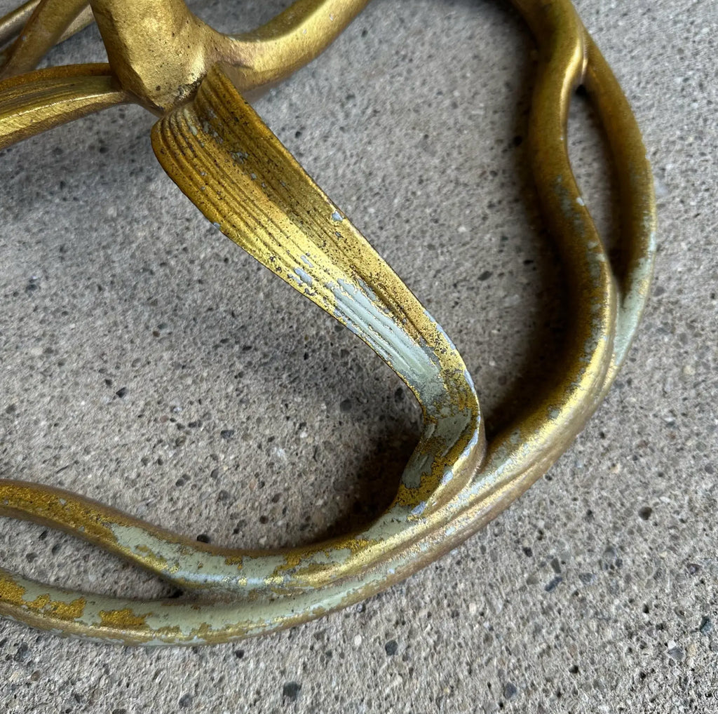 Mid Century Modern Drexel "Arthur Court" Lily Gilded Cast Aluminum Side Table