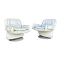 Pair of Artifort Vinyl and Chrome Chairs