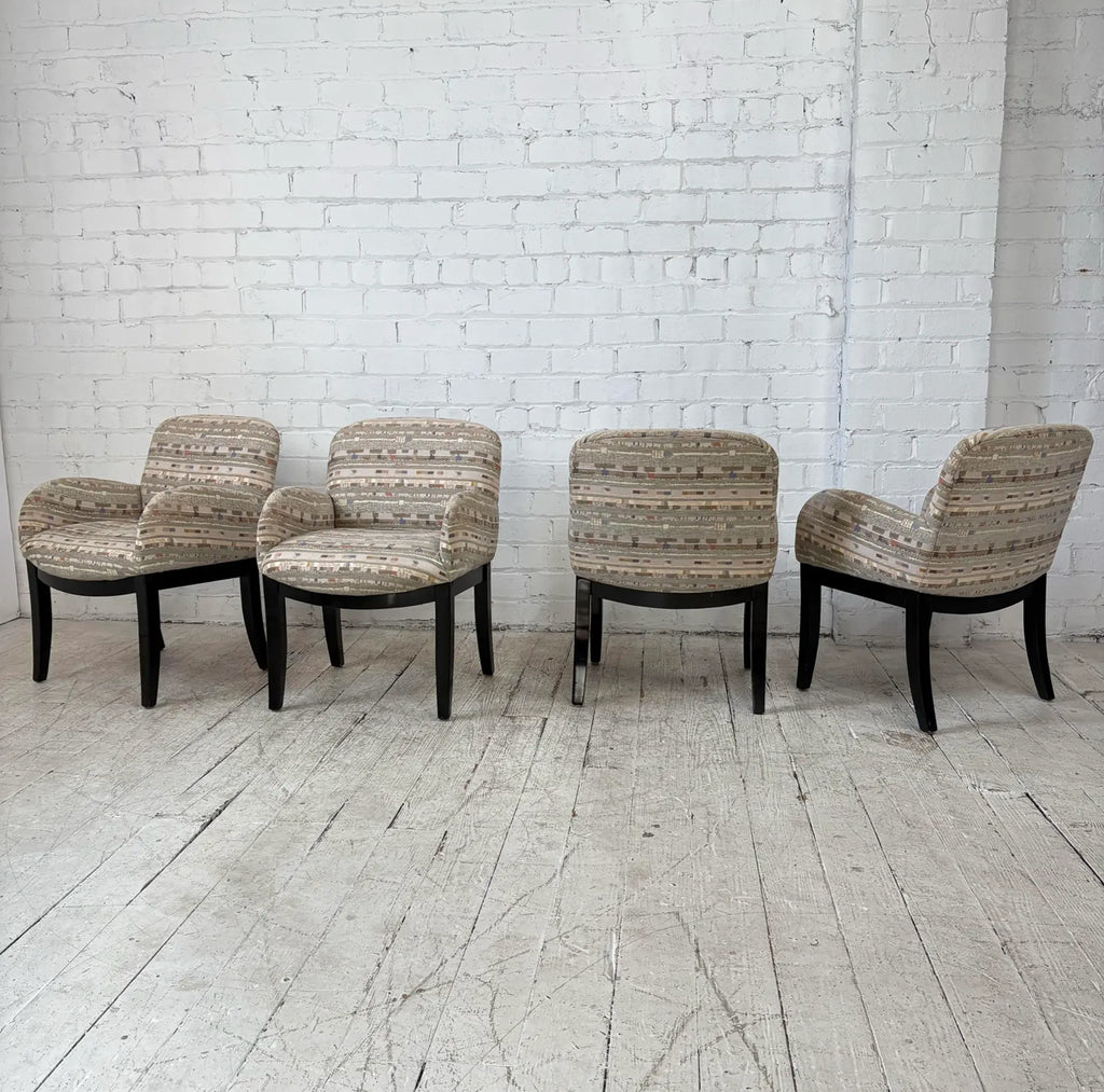 Set of 4 Milo Baughman Arm Dining Chairs