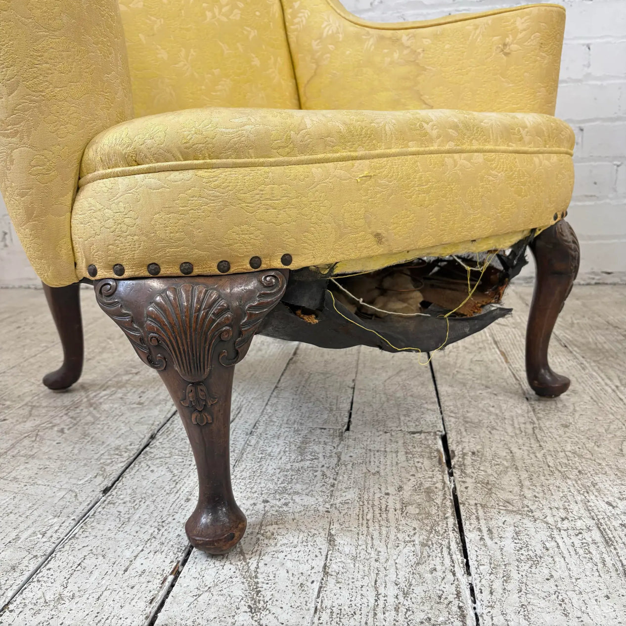 Pair of Traditional Wide Arm Antique Chairs