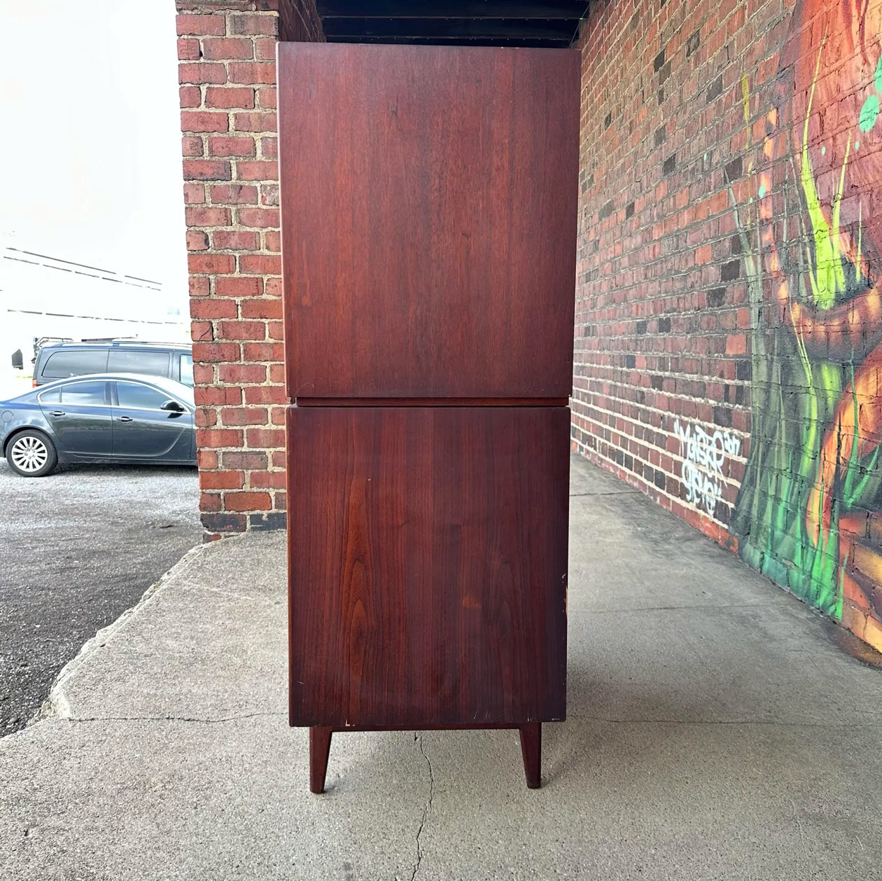 Mid Century Modern Jens Risom 2 Piece Dresser Chest Cabinet Storage Cabinet