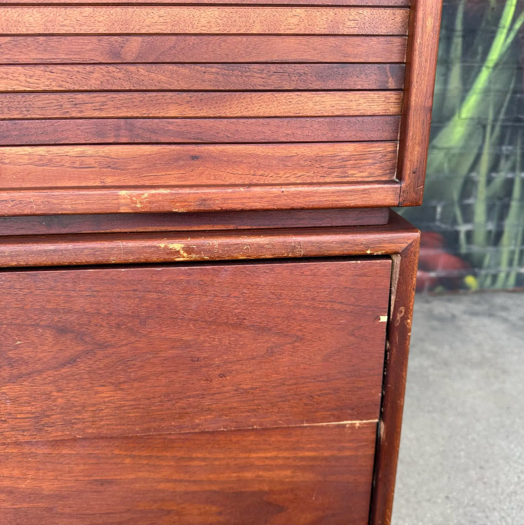 Mid Century Modern Jens Risom 2 Piece Dresser Chest Cabinet Storage Cabinet