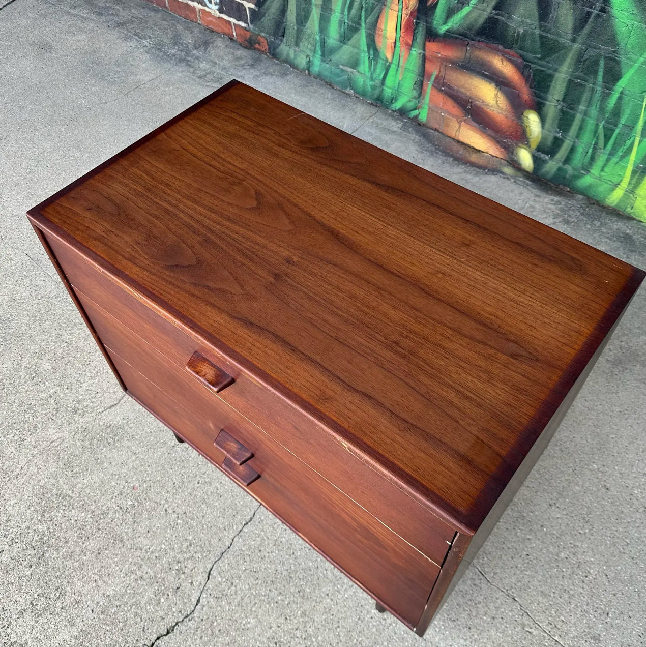 Mid Century Modern Jens Risom 2 Piece Dresser Chest Cabinet Storage Cabinet