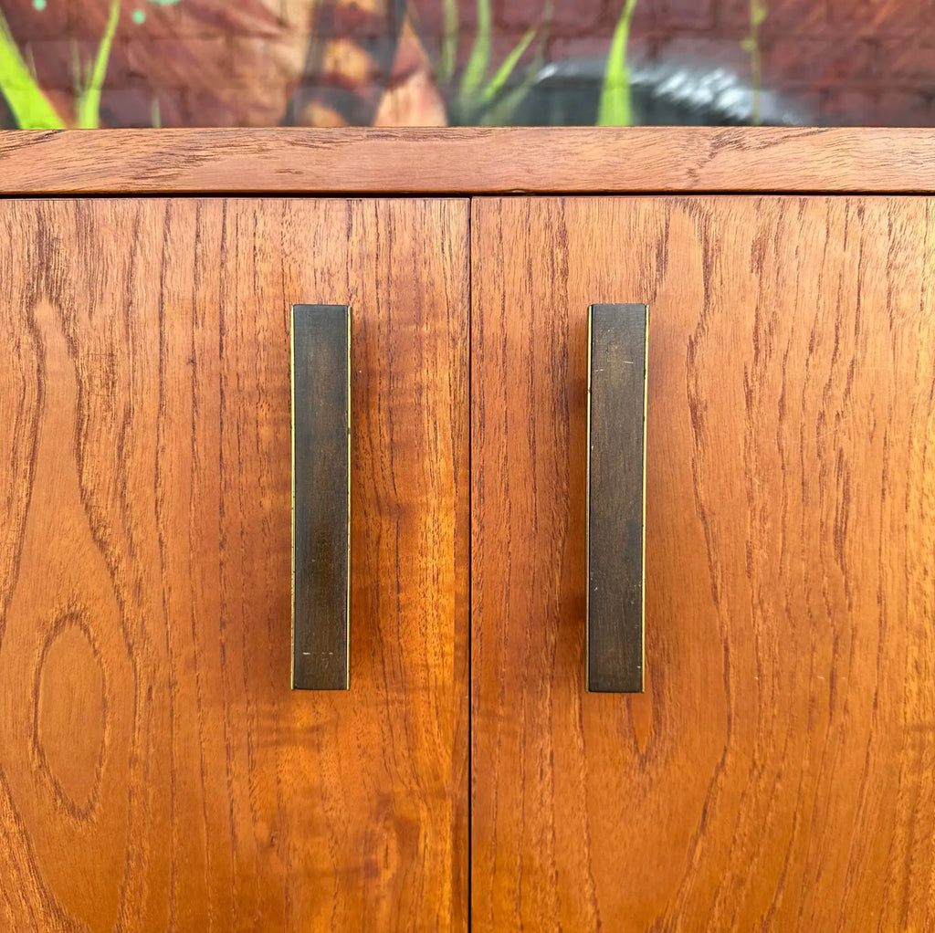 Harvey Probber Teak and Brass Credenza