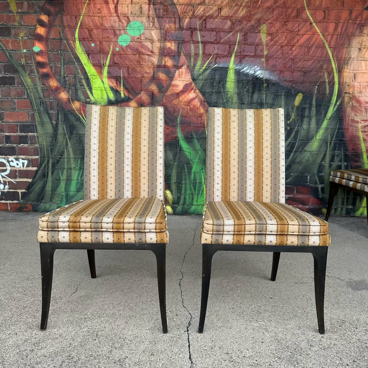Set of 6 Harvey Probber Dining Chairs Saber Legs