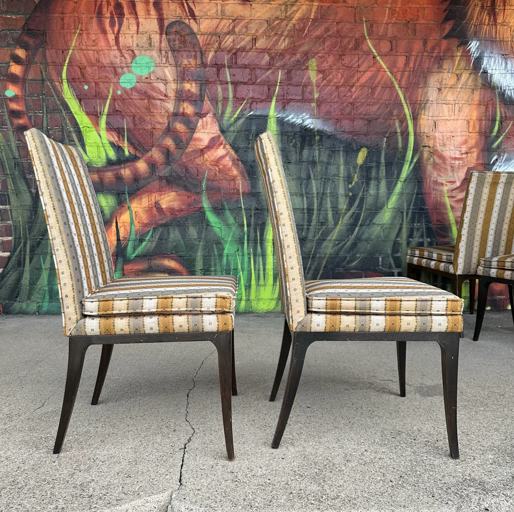 Set of 6 Harvey Probber Dining Chairs Saber Legs