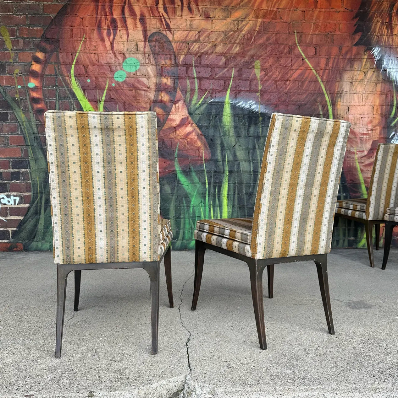Set of 6 Harvey Probber Dining Chairs Saber Legs