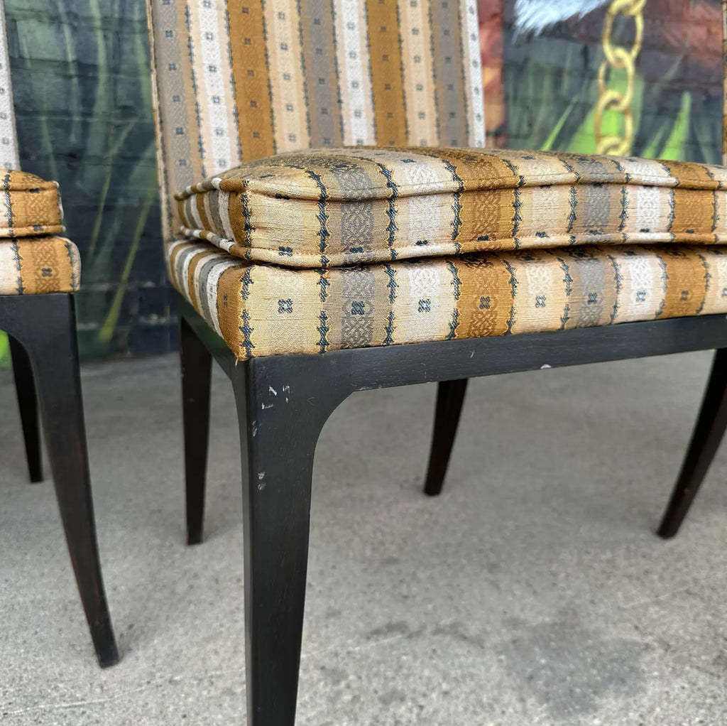 Set of 6 Harvey Probber Dining Chairs Saber Legs