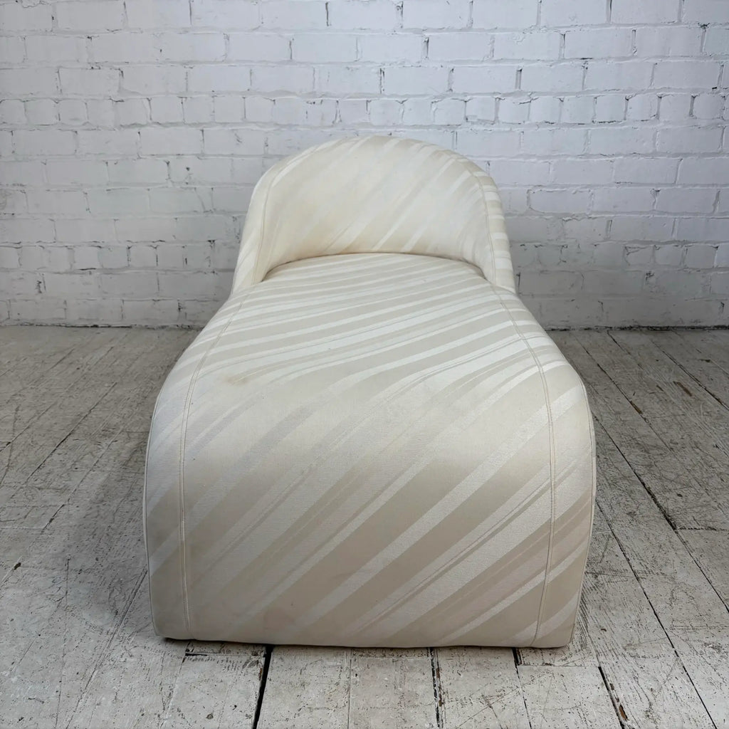 White Striped Chaise Lounge