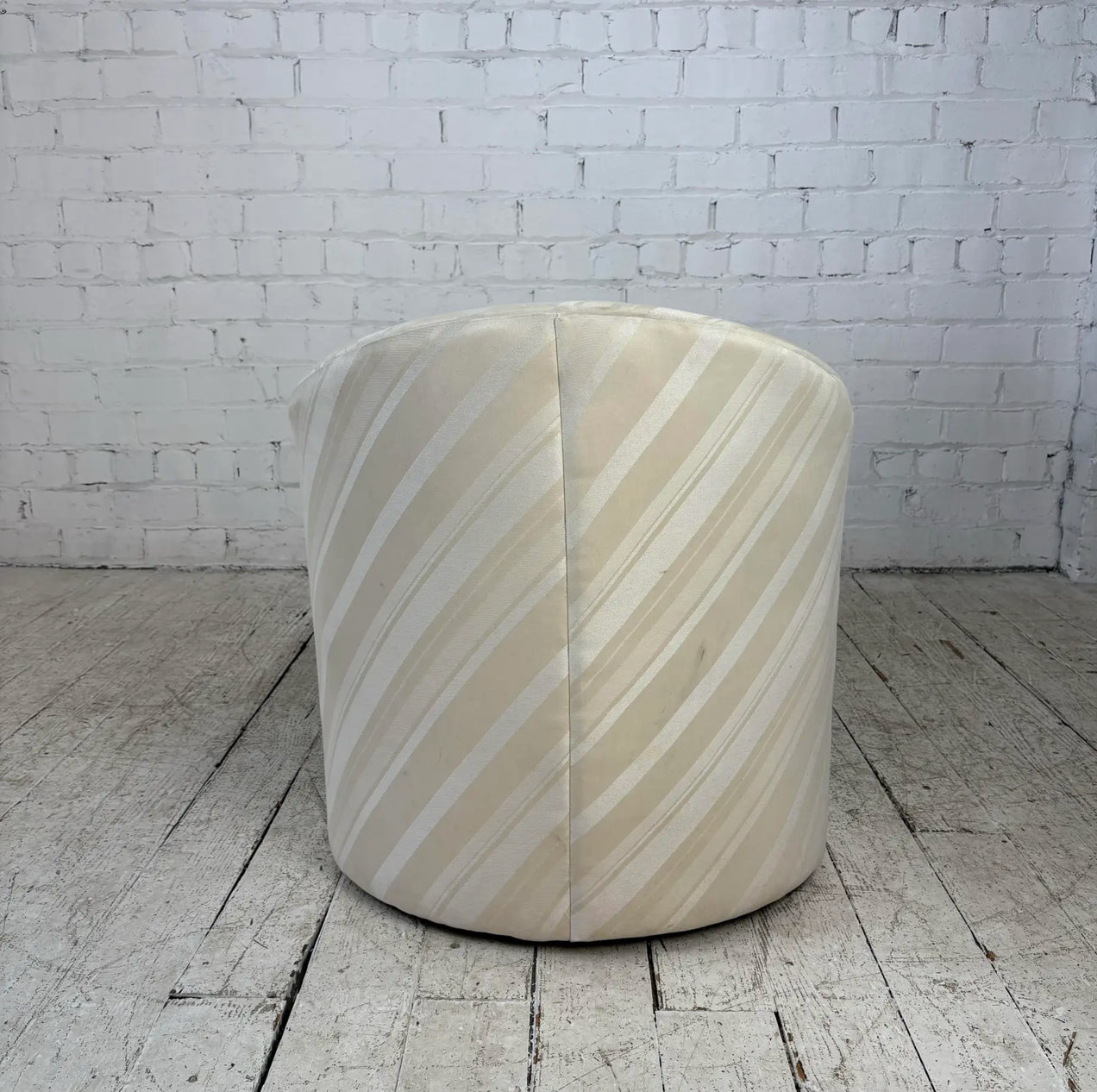 White Striped Chaise Lounge