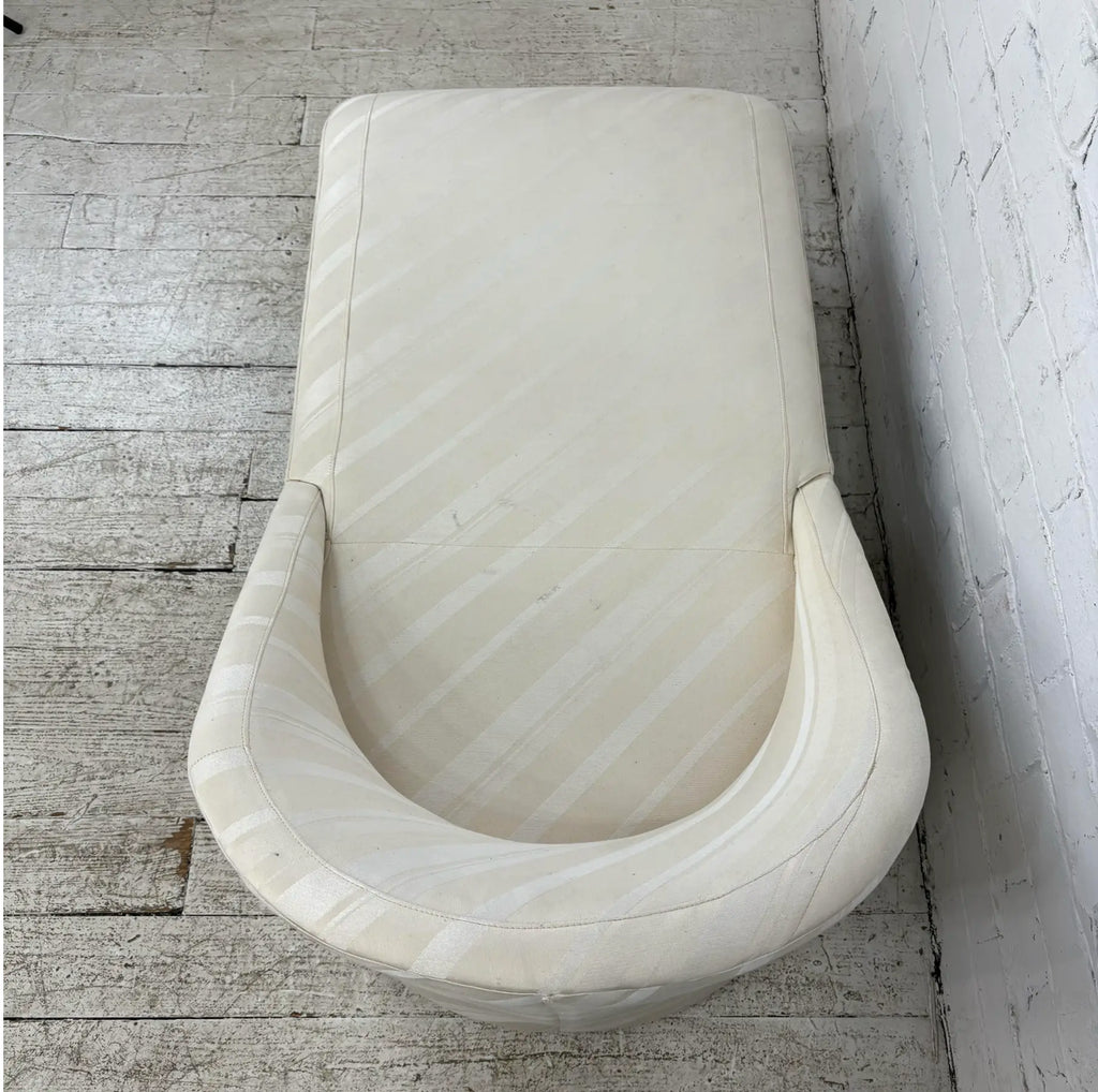 White Striped Chaise Lounge