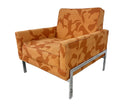 Mid Century Modern Knoll Style Lounge Arm Chair Chrome