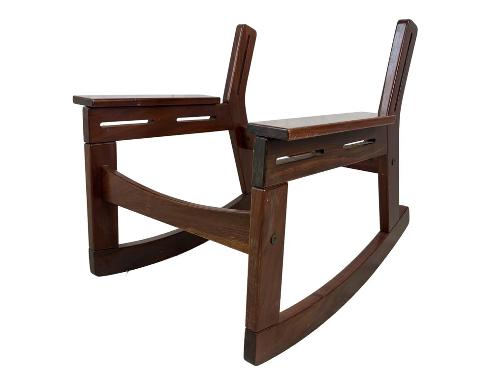 Gelli Indústria De Móveis Brazilian Rosewood Rocking Chair Frame