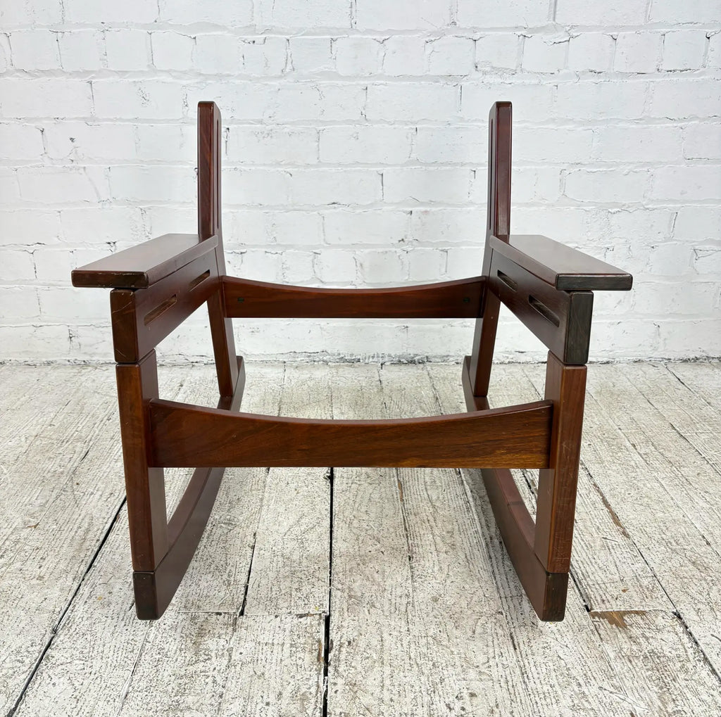 Gelli Indústria De Móveis Brazilian Rosewood Rocking Chair Frame