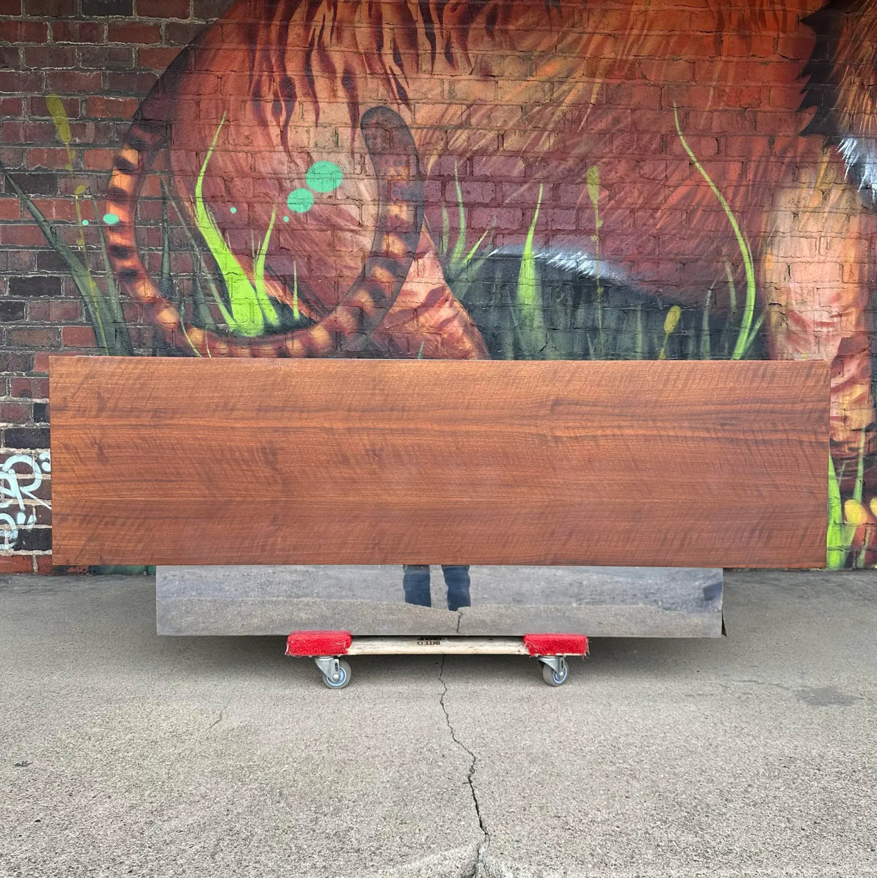 Mid Century Modern Helikon Walnut Chrome and Marble Credenza