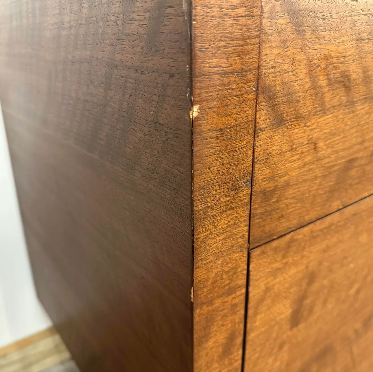 Mid Century Modern Helikon Walnut Chrome and Marble Credenza