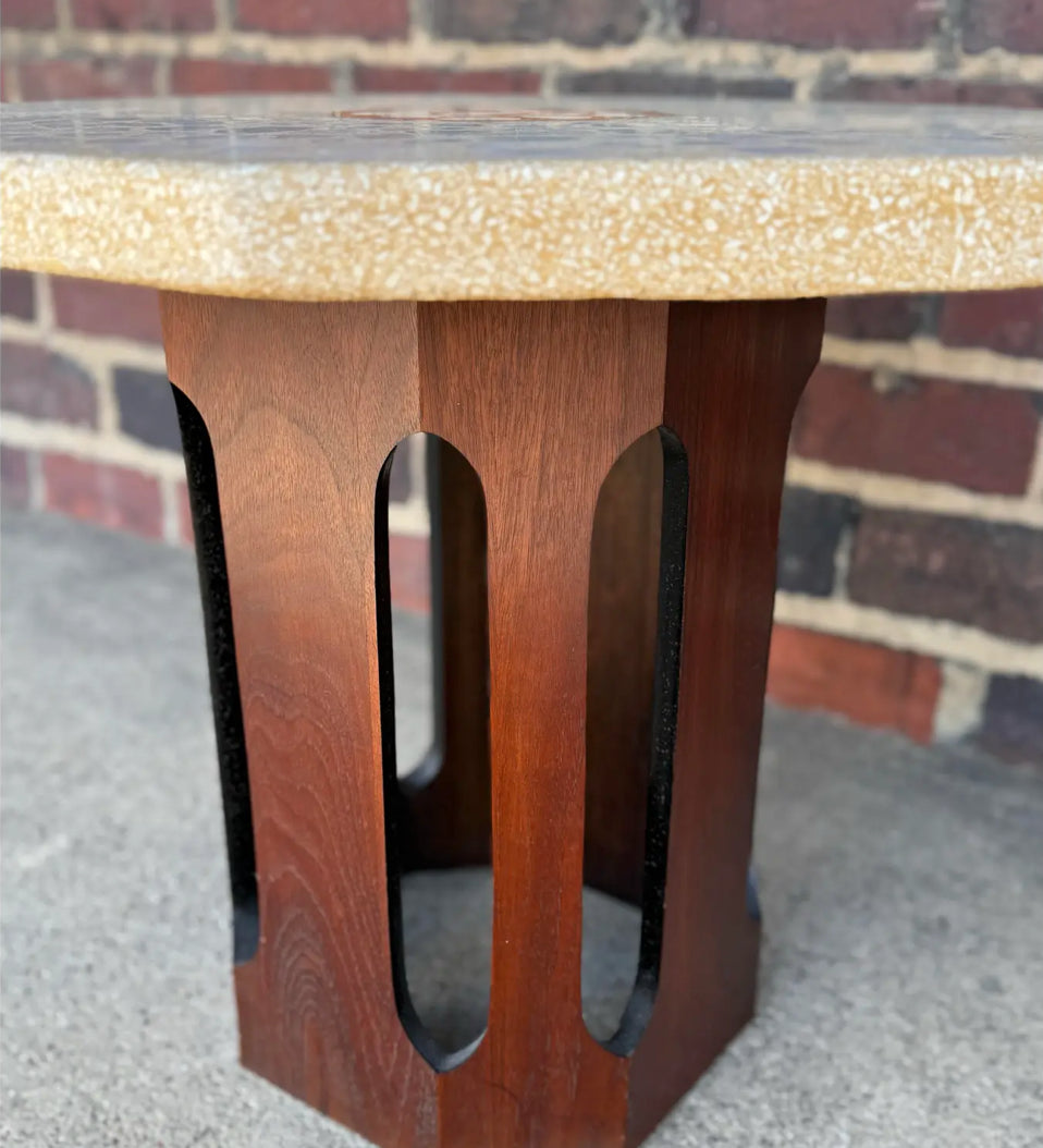 Harvey Probber Mid Century Travertine Side Tables