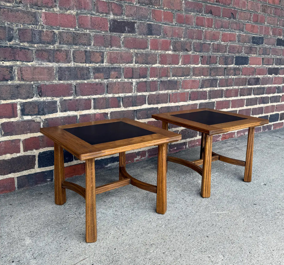 Pair of Vintage Ranch Oak Side Tables