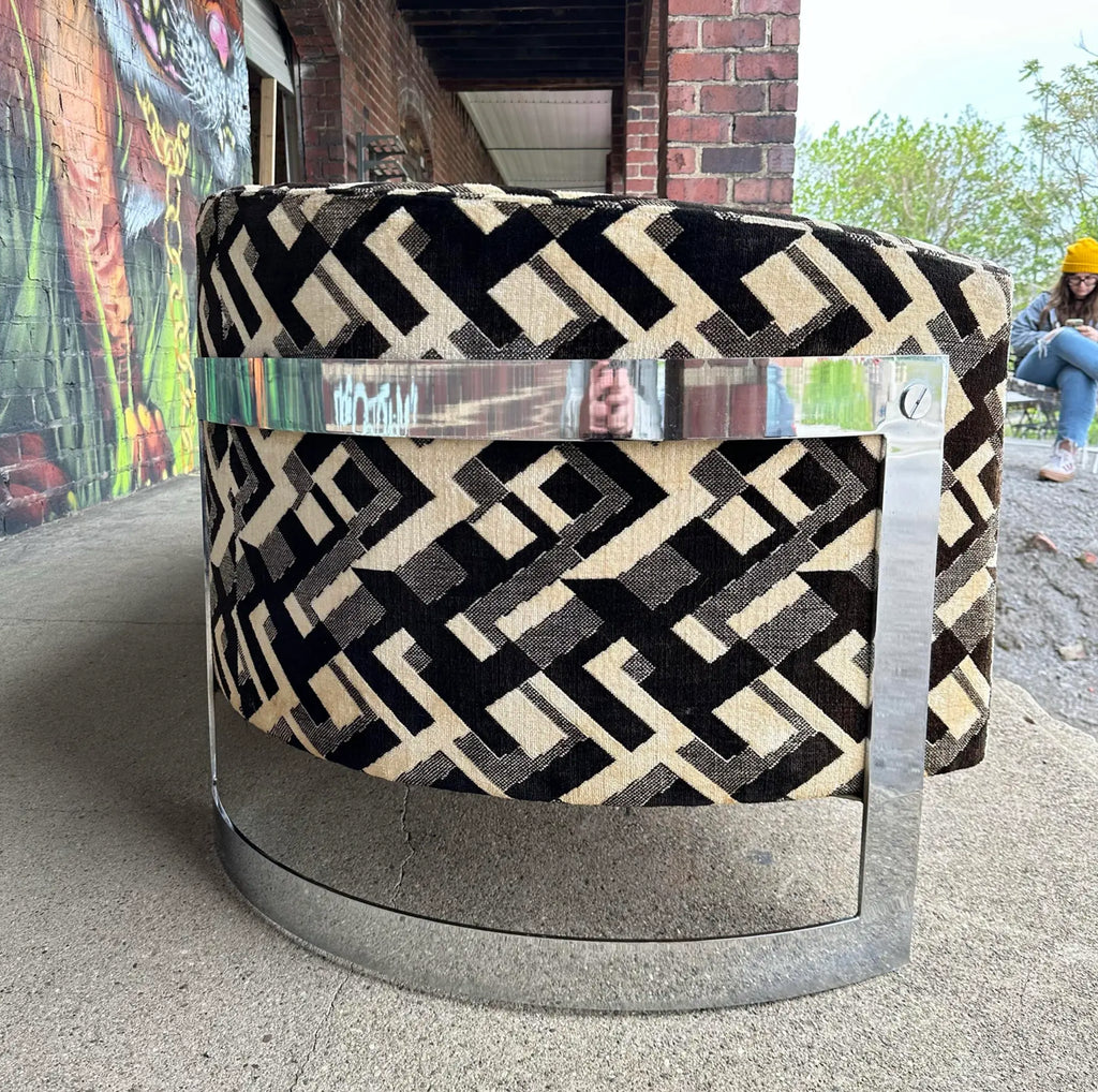 Chrome Sofa by Flair in the Style of Milo Baughman