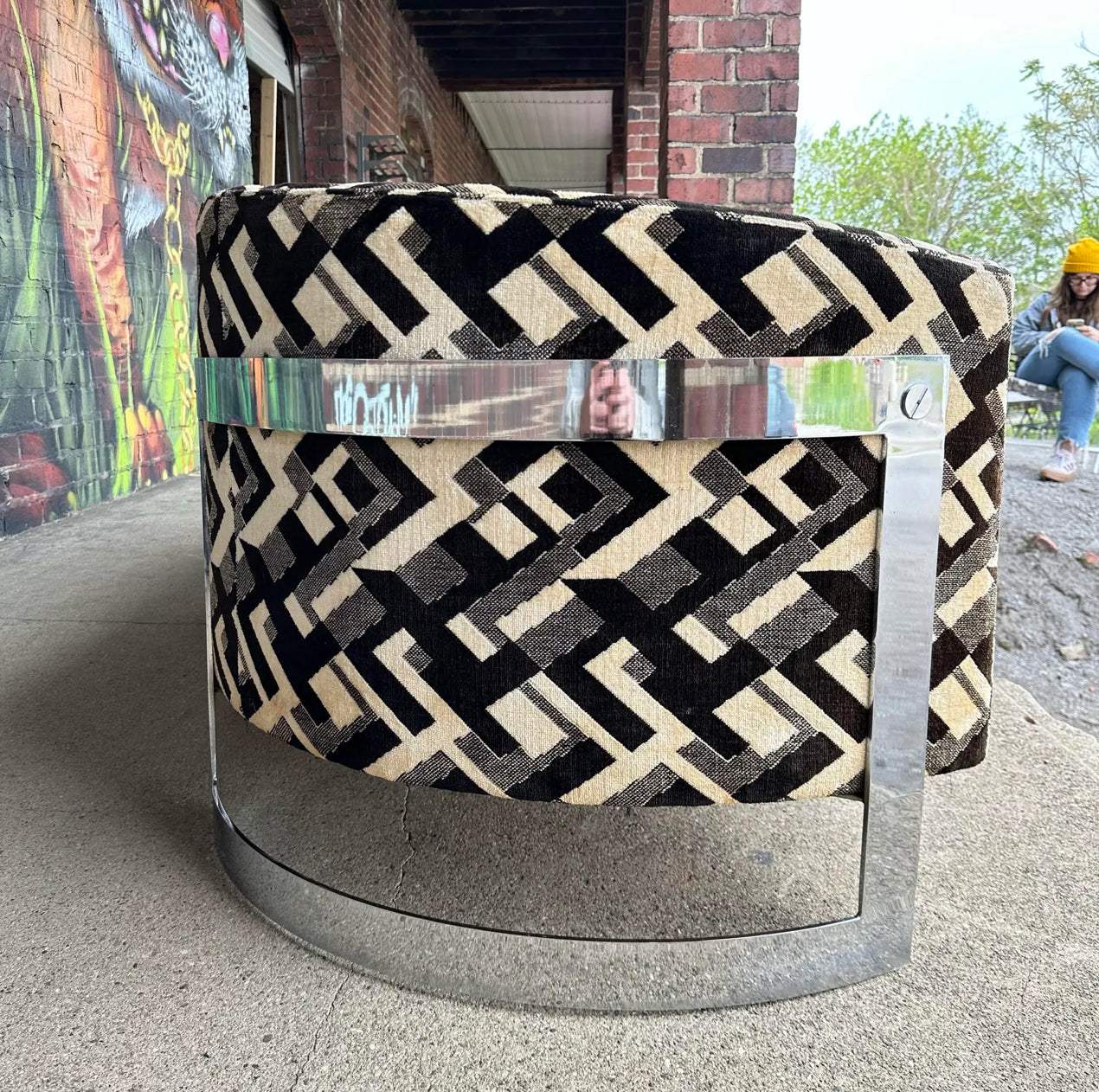 Chrome Sofa by Flair in the Style of Milo Baughman