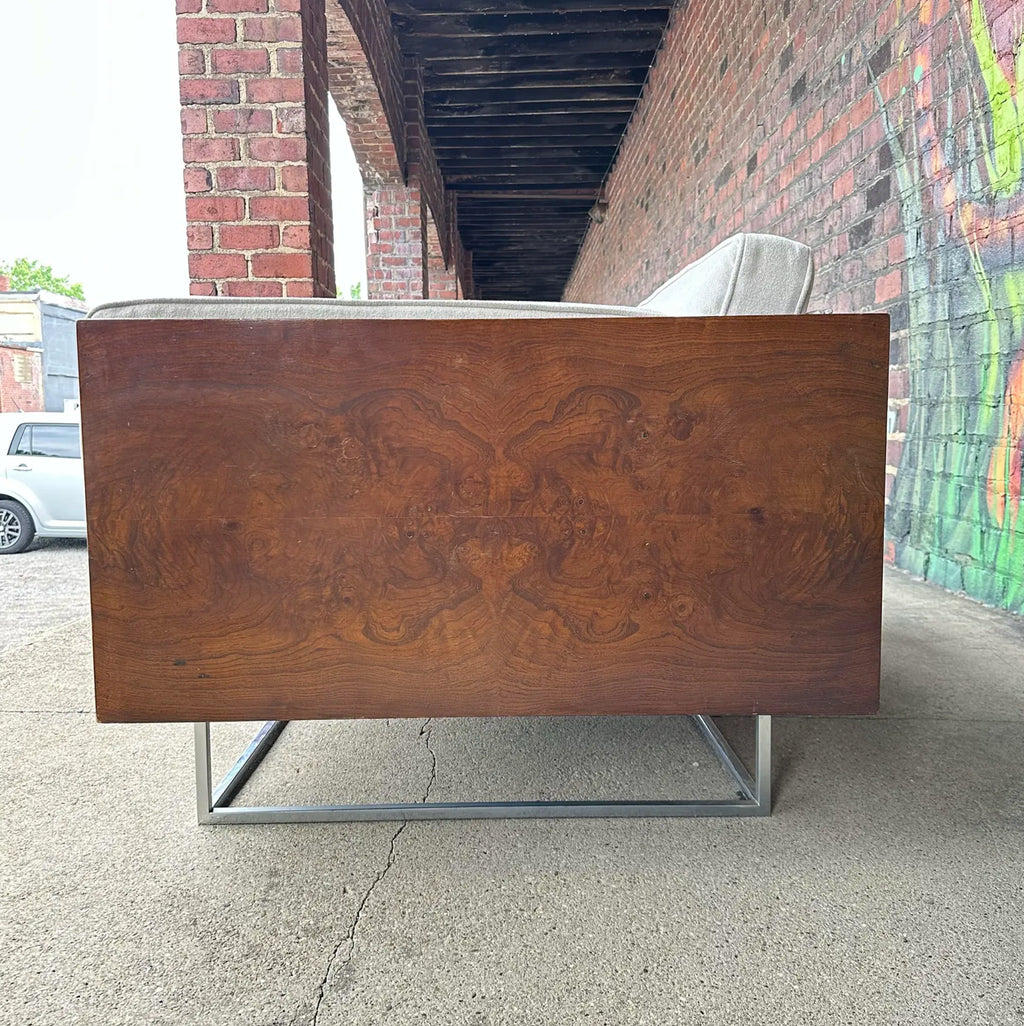 Milo Baughman for Thayer Coggin Burlwood Case Sofa Mid-Century Modern