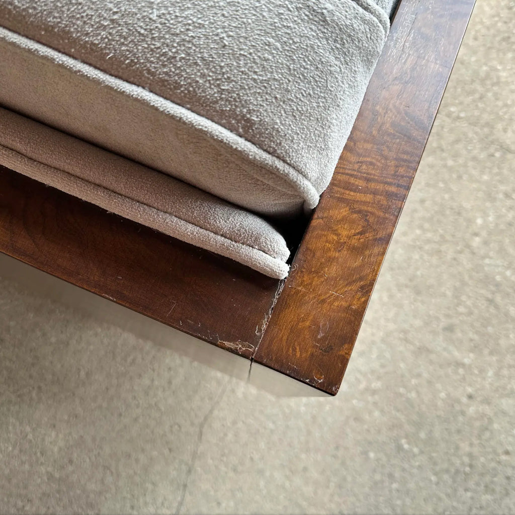 Milo Baughman for Thayer Coggin Burlwood Case Sofa Mid-Century Modern