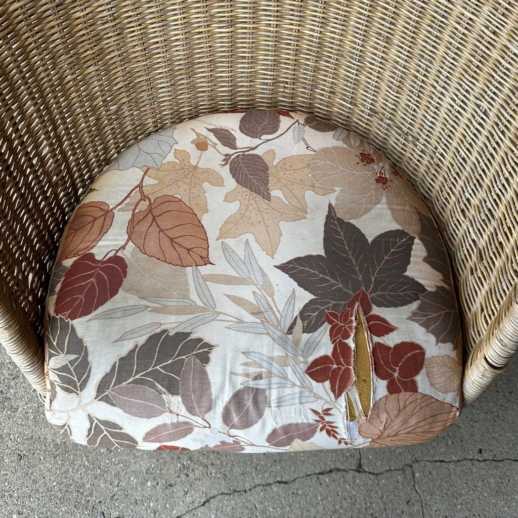 Mid-Century Modern Adrian Pearsall Comfort Designs Tall Rattan Wicker Peacock Chair