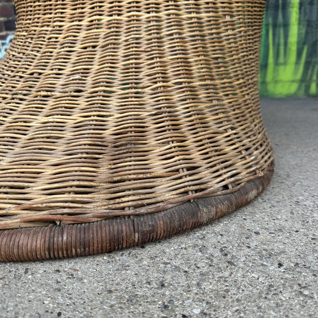 Mid-Century Modern Adrian Pearsall Comfort Designs Tall Rattan Wicker Peacock Chair