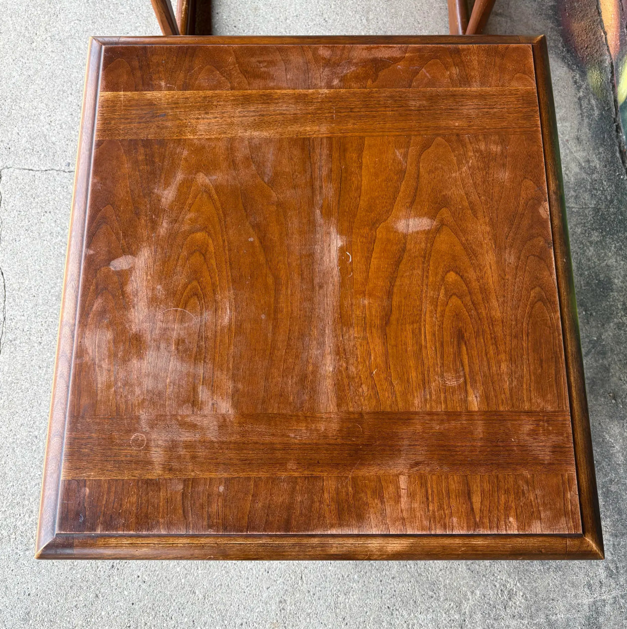 Mid-Century Modern Pair of Walnut End Tables Lane Furniture