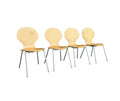 Set of 4 Children’s Bentwood Chairs Styled After Arne Jacobson
