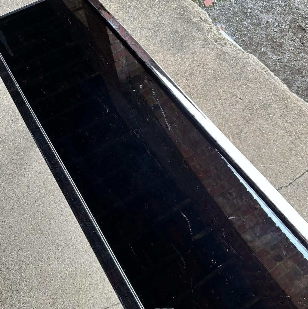 Chrome and Smoke Mirrored Console Table Style of Milo Baughman