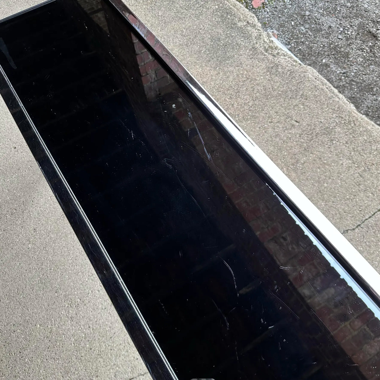Chrome and Smoke Mirrored Console Table Style of Milo Baughman