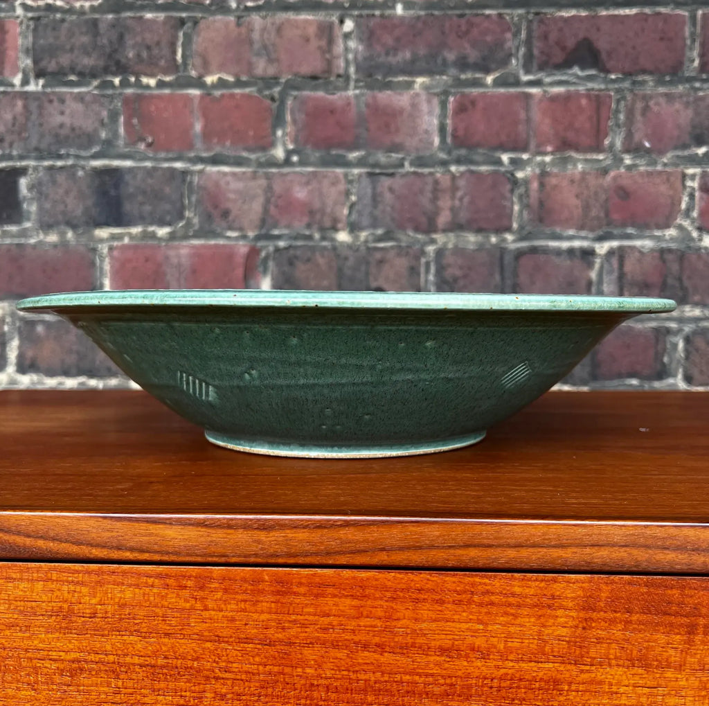 John Bauman Stoneware Ceramic Serving Bowl