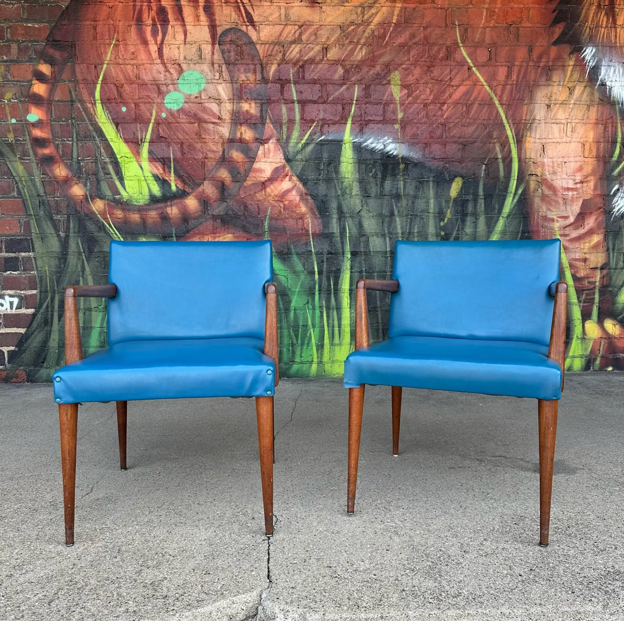 Set of 4 Stow & Davis Arm Chairs Gibbings Style