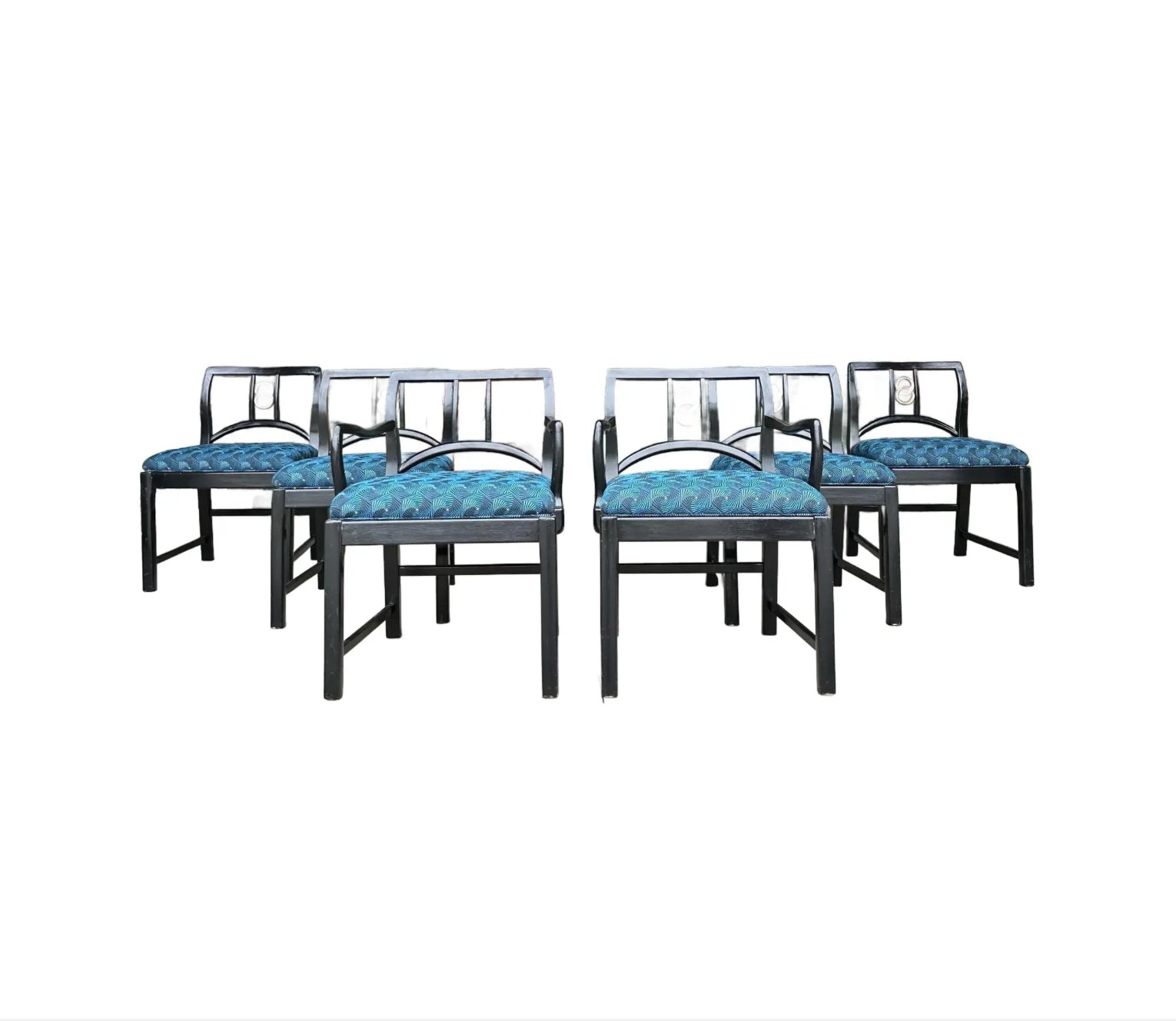 Michael Taylor for Baker Dining Chairs W. Interlocking Circle