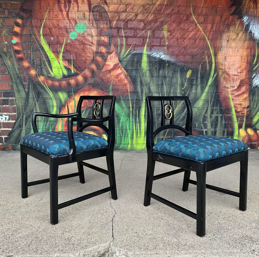 Michael Taylor for Baker Dining Chairs W. Interlocking Circle