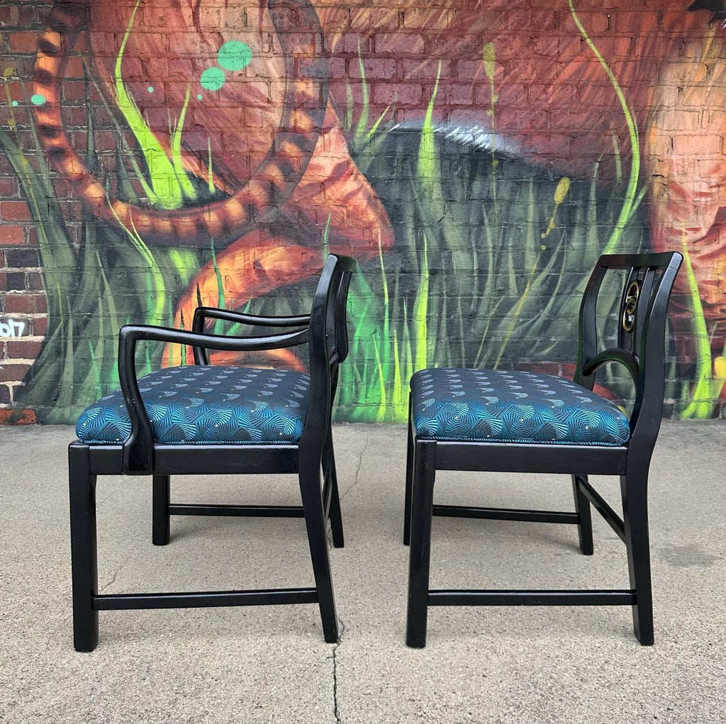 Michael Taylor for Baker Dining Chairs W. Interlocking Circle