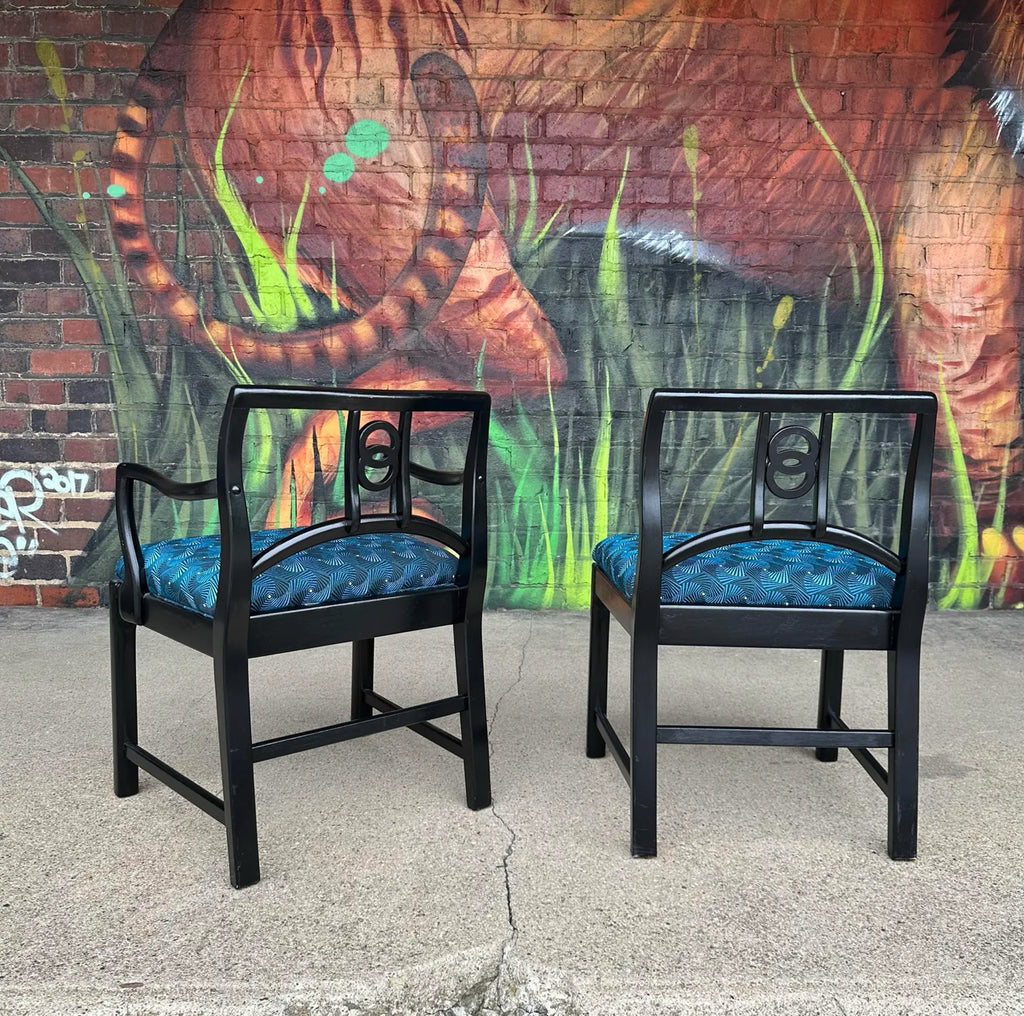 Michael Taylor for Baker Dining Chairs W. Interlocking Circle