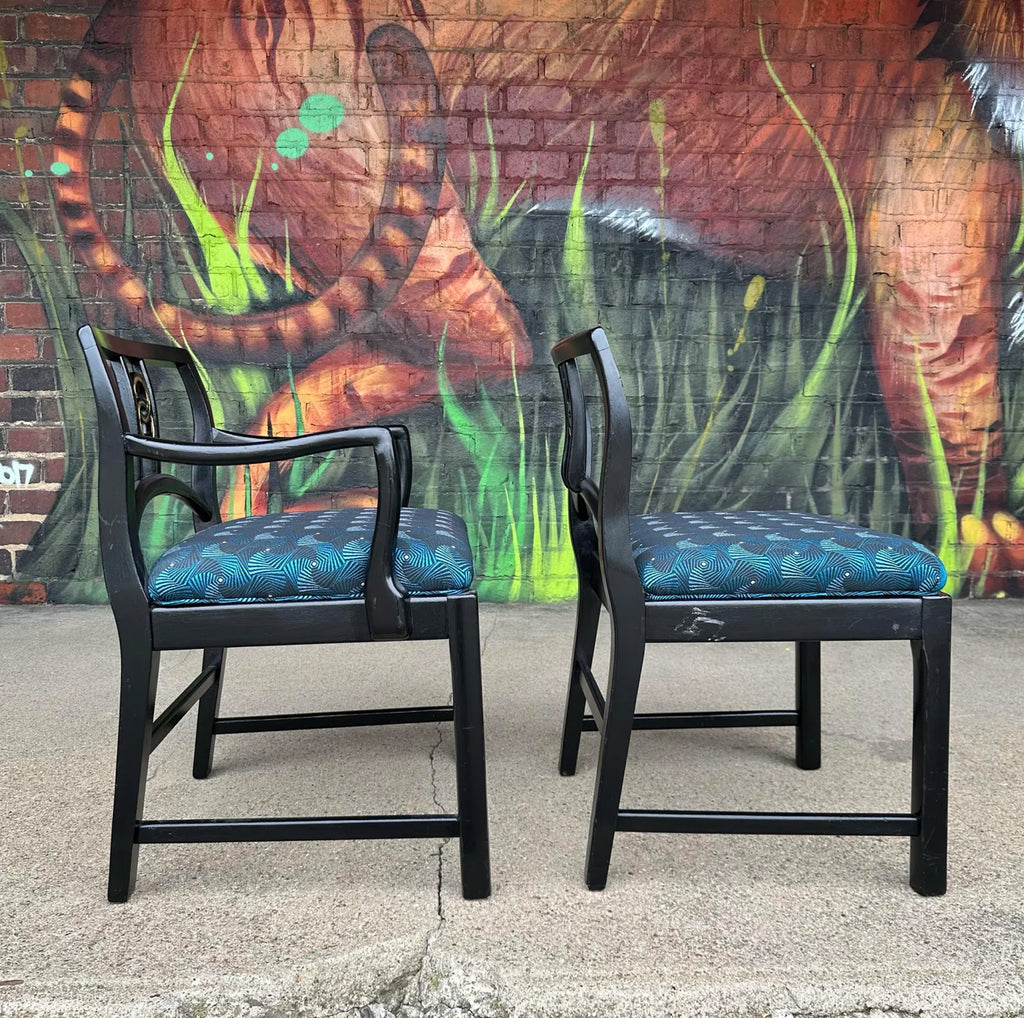 Michael Taylor for Baker Dining Chairs W. Interlocking Circle