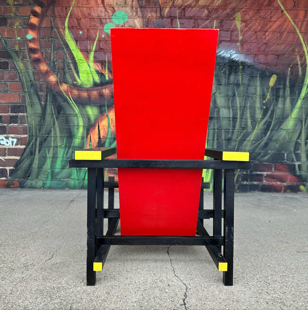 Iconic Red and Blue Armchair by Gerrit Rietvald