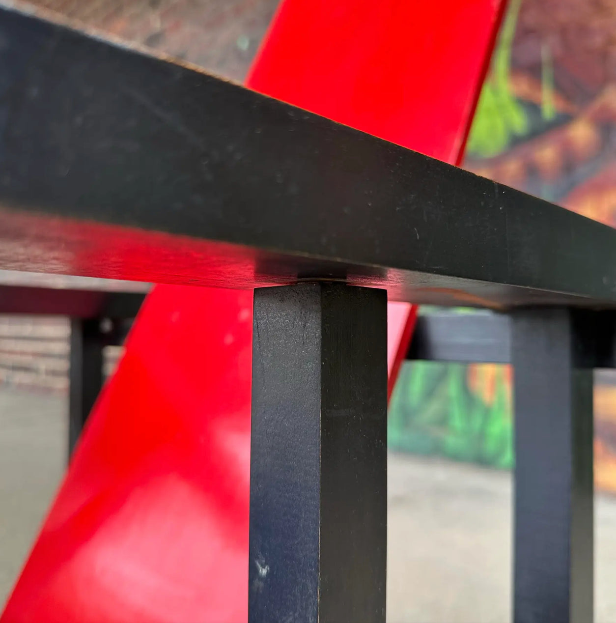 Iconic Red and Blue Armchair by Gerrit Rietvald